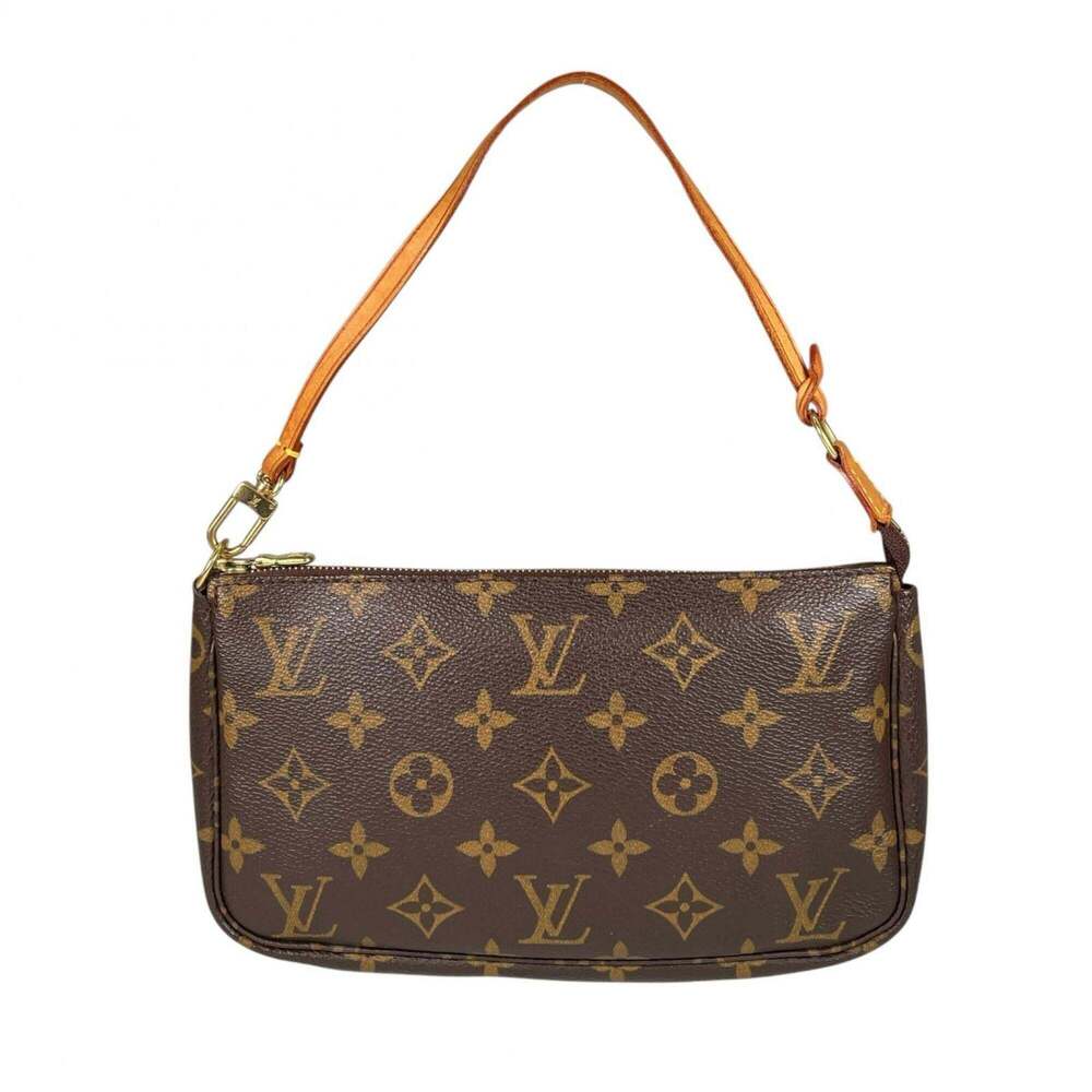 LOUIS VUITTON Brown Monogram Canvas Pochette Mini Bag